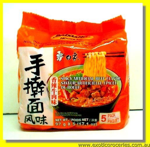 Instant Noodle Spicy Artificial Beef Flavour 5pkts