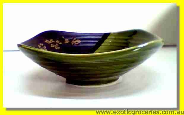 Japanese Style Green Ceramic Square Bowl 18cm