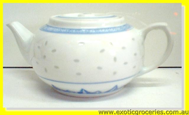 Rice Pattern Persimmon Teapot #2 8505