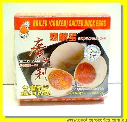 Boiled (Cooked) Salted Duck Eggs 4pcs Halal