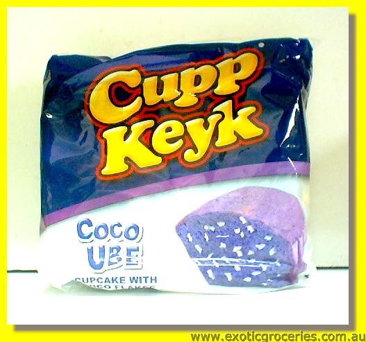Cupp Keyk Coco Ube Cupcake with Coco Flakes 10packs