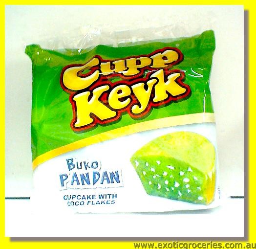 Cupp Keyk Buko Pandan Cupcake with Coco Flakes 10packs