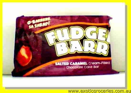 Fudgee Barr Salted Caramel Cream Filled Chocolate Cake Bar