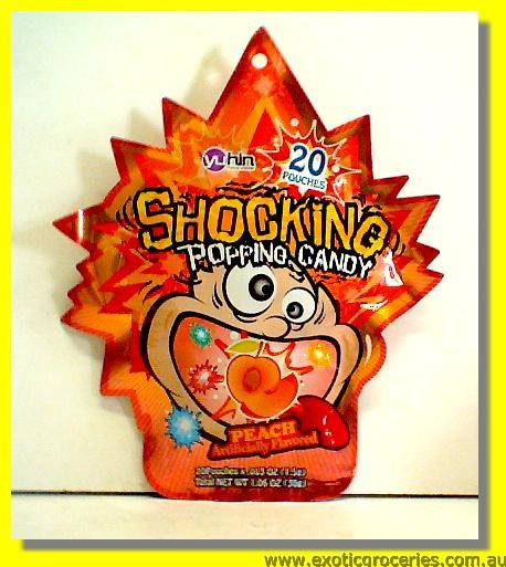 Shocking Popping Candy Peach Artifically Flavoured 20pouches