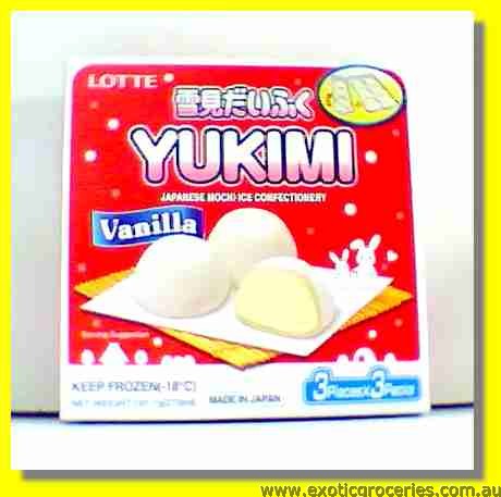 Frozen Japanese Mochi Ice Confectionery Yukimi Vanilla Flavour 9