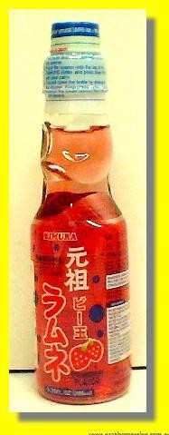 Ramune Carbonated Soft Drink Strawberry Flavour