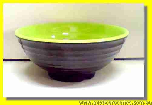 Plastic Bowl Black & Green 12.5cm V214