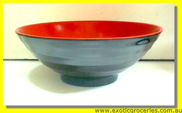 Red Black Bowl 7.75" #G197 #576