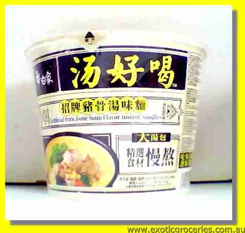 Artificial Pork Bone Soup Flavour Instant Noodle Bowl