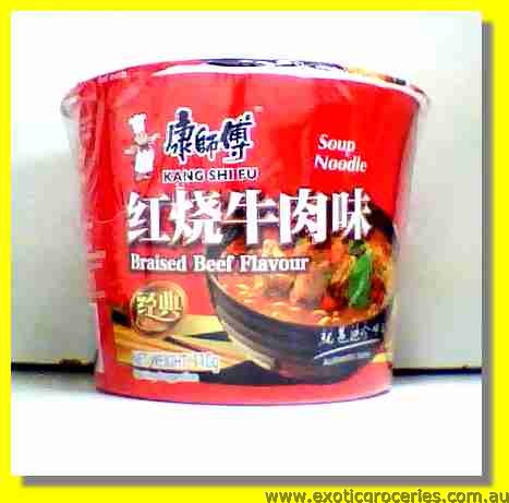 Instant Bowl Noodle Braised Beef Flavour Soup Noodle