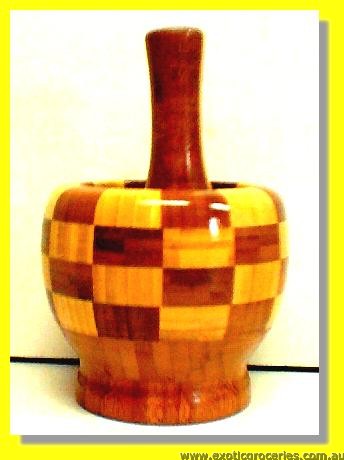Wooden Mortar and Pestle 4"