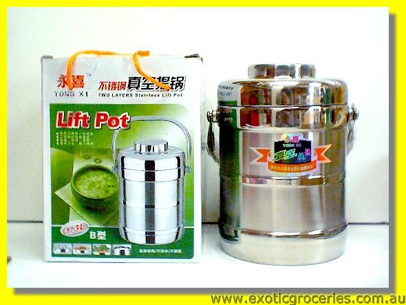 Stainless Steel 2 Layers Food Carrier (Lift Pot) 1.3L