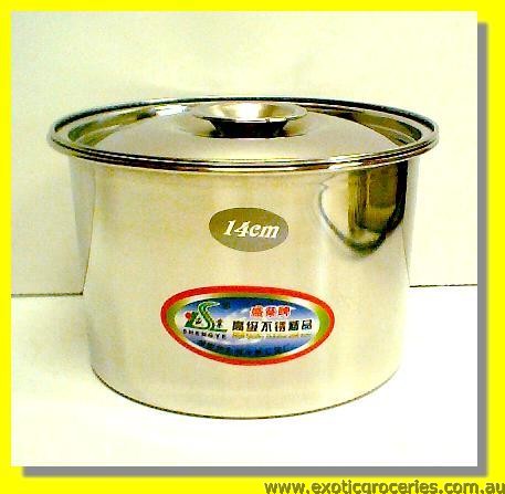 Stainless Steel Pot with Lid 14cm (E309)
