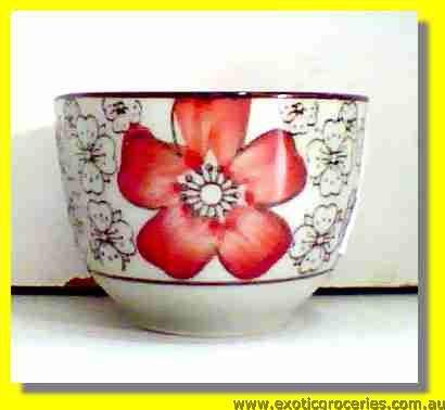 Red Blossom Sake Cup 6cm