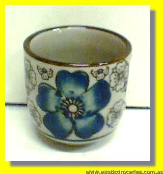 Blue Blossom Sake Cup H189
