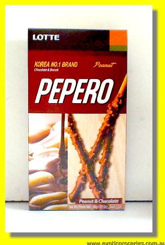 Pepero Peanut & Chocolate Biscuit Sticks