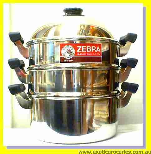 Stainless Steel Pot with Steamer 32cm 4pcs