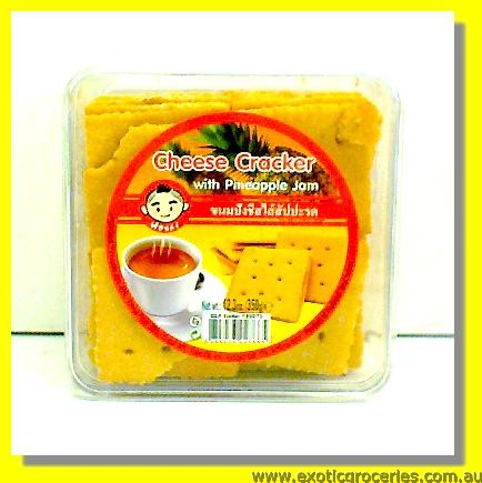 Cheese Crackers with Pineapple Jam