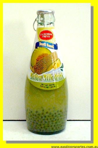 Melon Milk Drink with Basil Seed