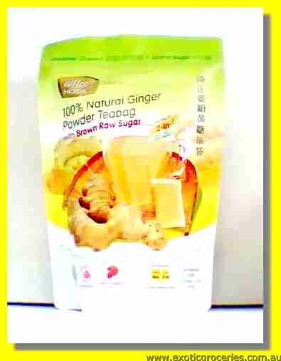 Natural Ginger Powder Teabag with Brown Raw Sugar 10bags