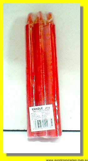 Red Candles 16cm 6pcs