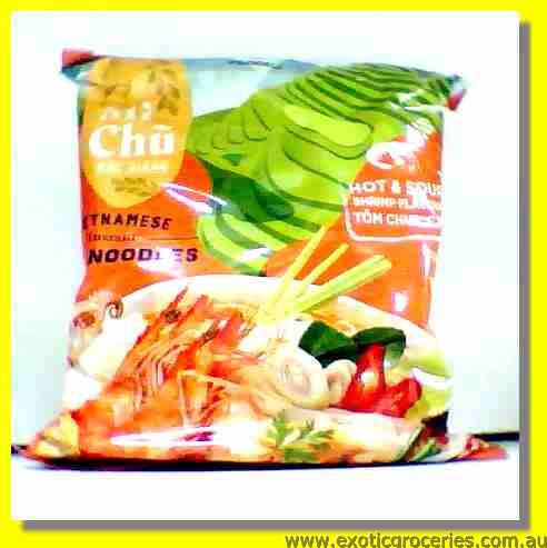Mi Chu Instant Rice Noodles Hot & Sour Shrimp Flavour