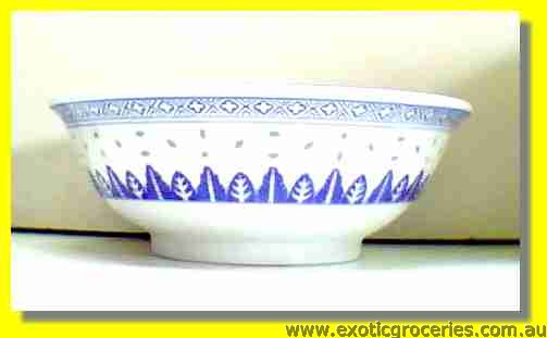 Blue Melamine Bowl 7.25" Rice Pattern 5065T