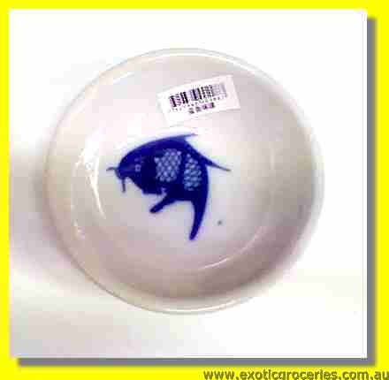 Blue Fish Saucer 2.75\"
