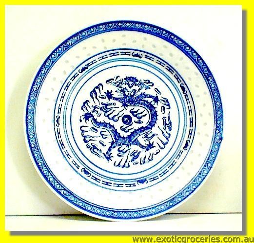 Rice Pattern Dragon Plate 10\"