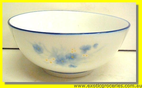Blue Floral Bowl 8\'\'