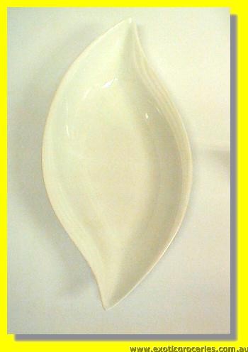White Leaf Bowl 10" KD2007B