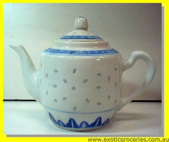 Rice Pattern Tall Teapot 8\" (K0062C/H) Large