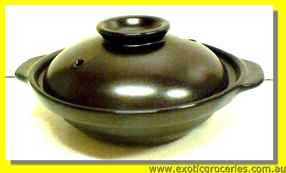 2 Handle Clay Pot Black 15CM QK1642 (#3)