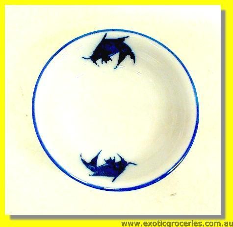 Blue Fish Saucer 3.75\" K0114b