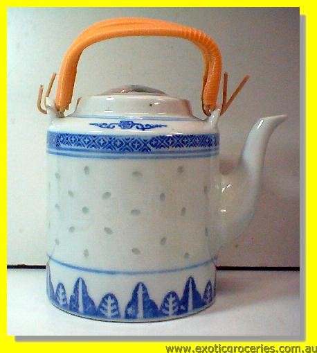 Rice Pattern Tall Teapot 8" (K0062D) 12cm