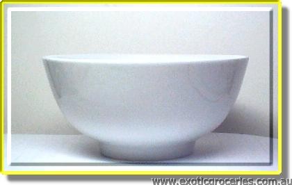 White Rice Bowl 6"