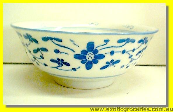 Blue Floral Bowl 9\"