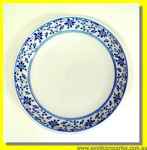 Blue Floral Plate 9\"