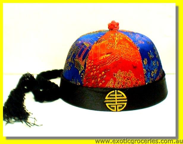 Chinese Cap with Pigtail