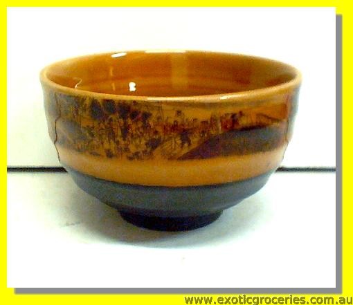 Yellow Qing Ming Ceramic Bowl 4.5\"