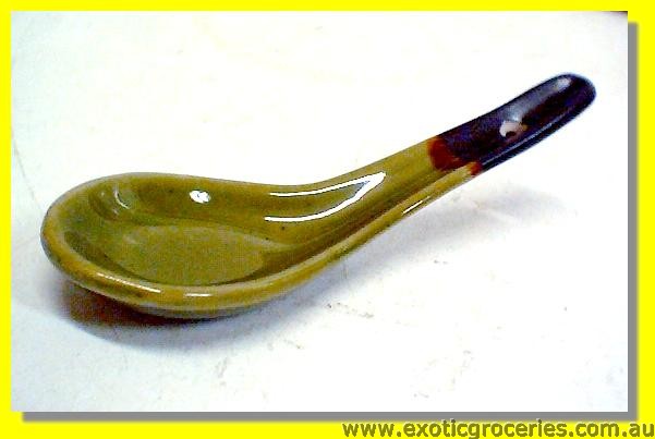Ceramic Green Spoon Small