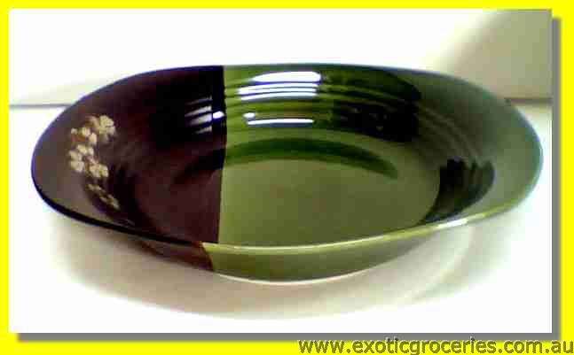 Japanese Style Green Oval Plate 23cm