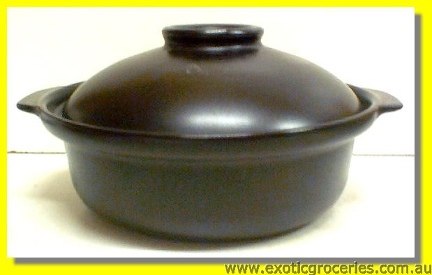 2 Handle Clay Pot Black 25CM QF2687 (2.5L)