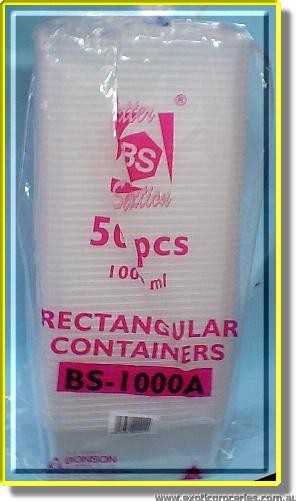 BS-1000A 50pcs 1000ml Rectangualr Containers (BS-1000A)
